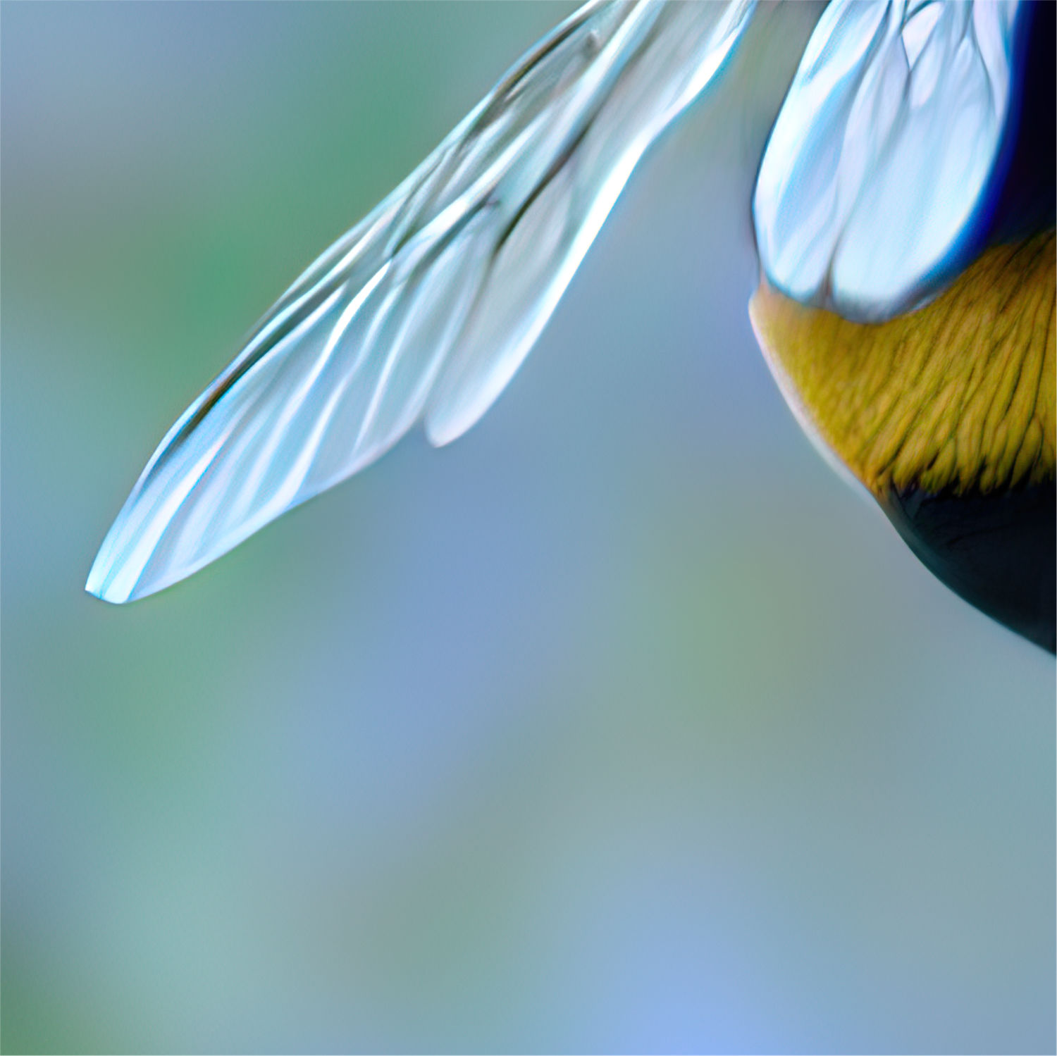 Zoomed-in view of Study of a Bumblebee on Lavender in Provence, France