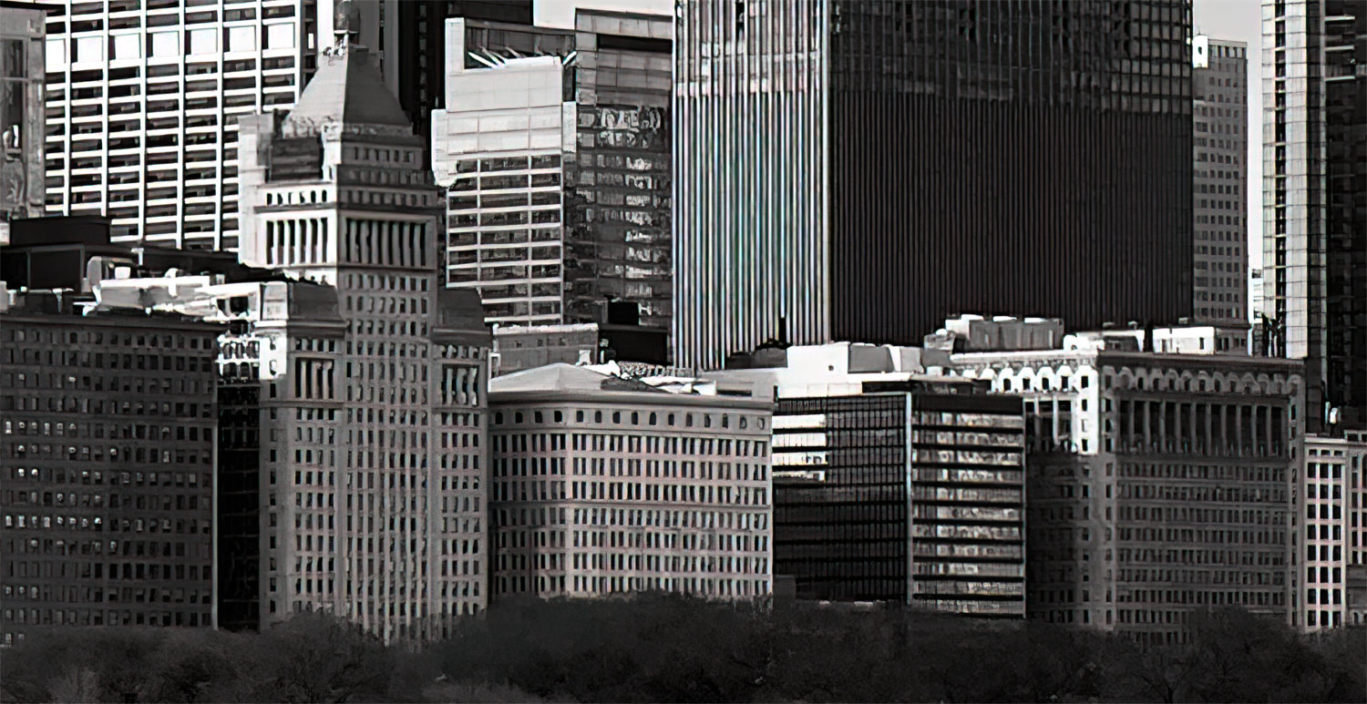 Zoomed-in view of The Magnificent Mile, Chicago, Illinois