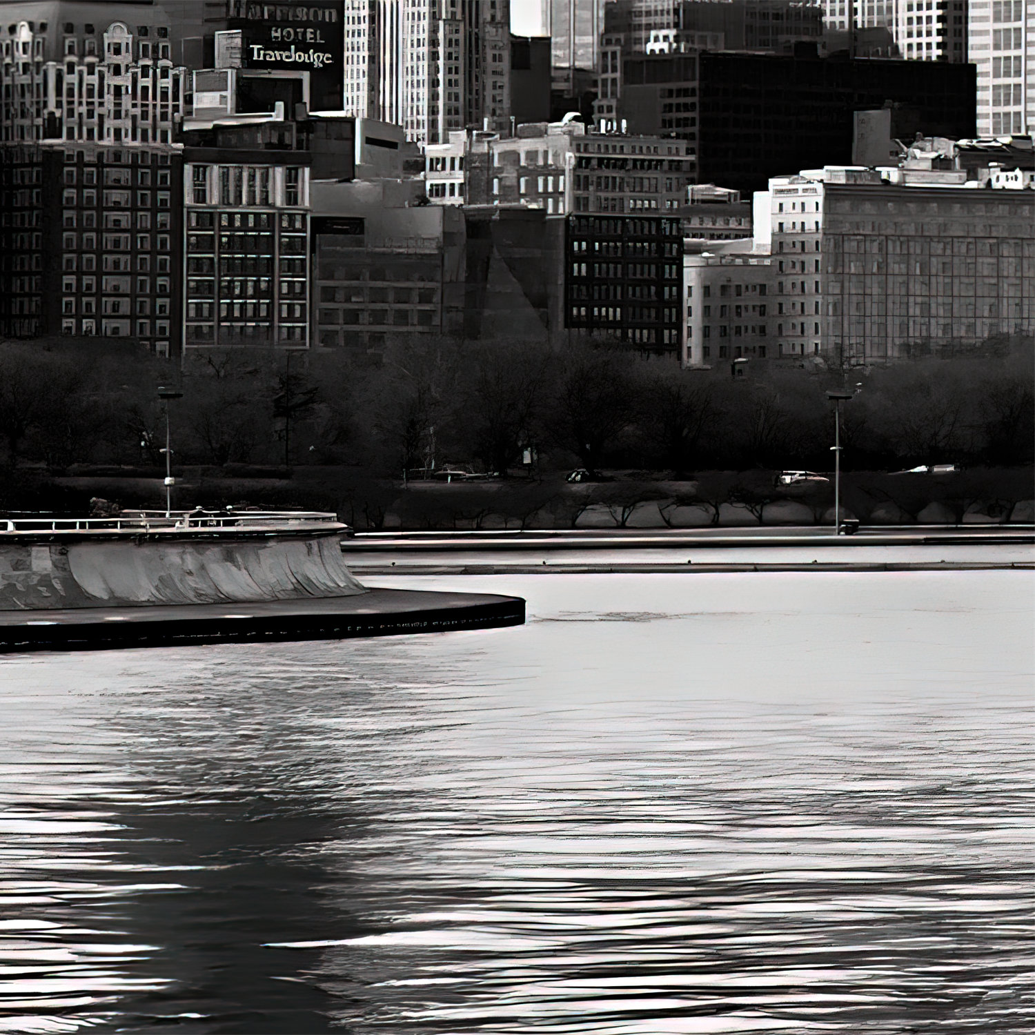 Zoomed-in view of The Magnificent Mile, Chicago, Illinois